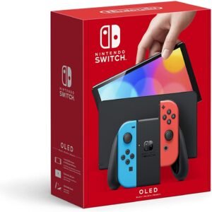 Nintendo Switch OLED with Joy-Con Gaming Console - Neon Blue and Red