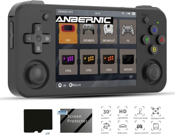 New World Anberni-c RG35XX H Retro Handheld Game Console 3.5 in IPS Screen Built-in 3300mAH Battery